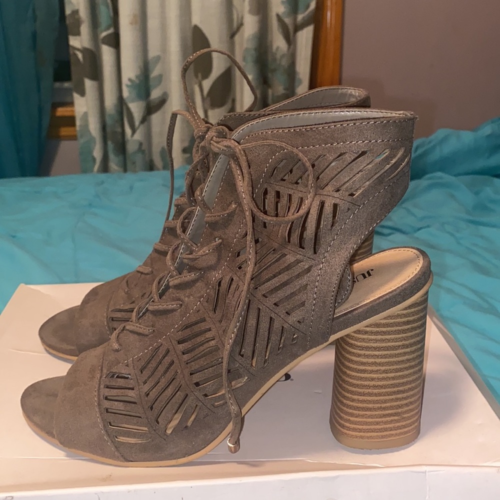 Camel Green Bootie Heels - image 3